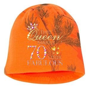 This Queen Makes 70 Look Fabulous 70th Birthday Queen B Day Kati - Camo Knit Beanie