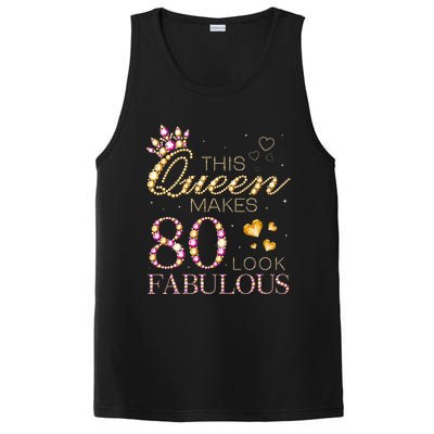 This Queen Makes 80 Look Fabulous 80th Birthday Queen B Day PosiCharge Competitor Tank