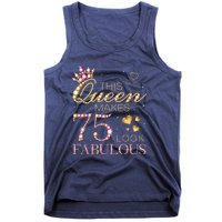 This Queen Makes 75 Look Fabulous 75th Birthday Present Queen B-day Tank Top