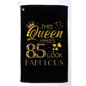 This Queen Makes 85 Look Fabulous 85Th Birthday Present Ladies Wo Platinum Collection Golf Towel