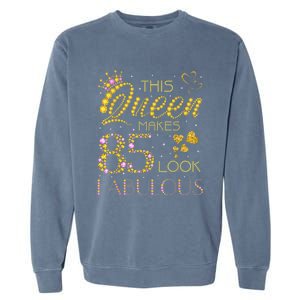 This Queen Makes 85 Look Fabulous 85Th Birthday Present Ladies Wo Garment-Dyed Sweatshirt