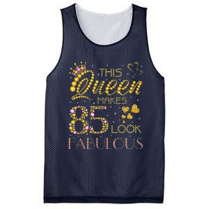 This Queen Makes 85 Look Fabulous 85Th Birthday Present Ladies Wo Mesh Reversible Basketball Jersey Tank