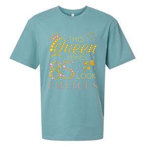 This Queen Makes 85 Look Fabulous 85Th Birthday Present Ladies Wo Sueded Cloud Jersey T-Shirt