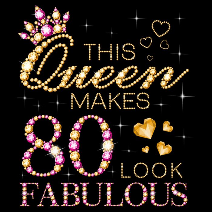 This Queen Makes 80 Look Fabulous 80th Birthday Queen B-day Hoodie