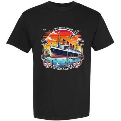 The Queen Mary Long Beach Historic Ocean Liner Garment-Dyed Heavyweight T-Shirt
