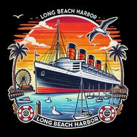 The Queen Mary Long Beach Historic Ocean Liner Bucket Hat