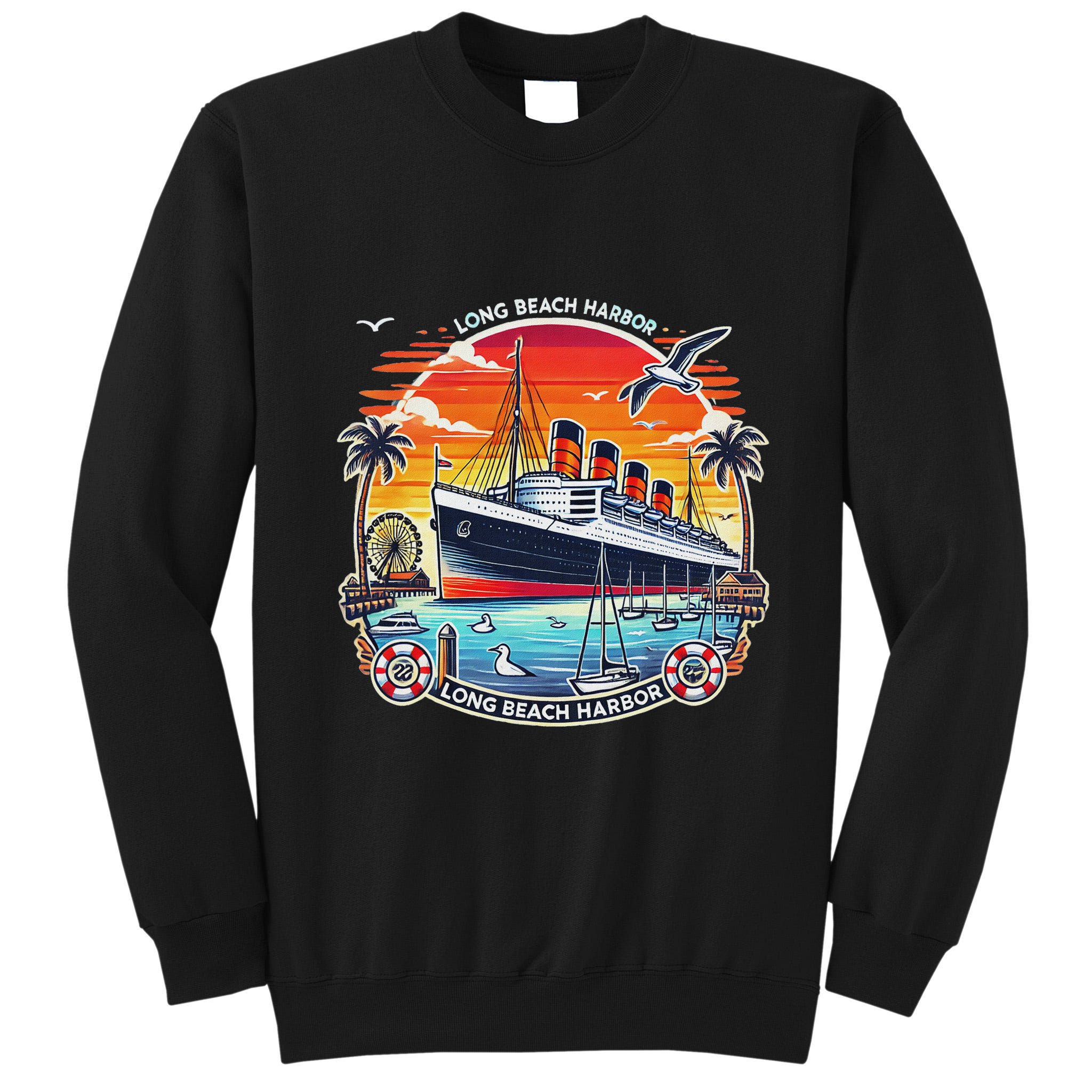 The Queen Mary Long Beach Historic Ocean Liner Tall Sweatshirt