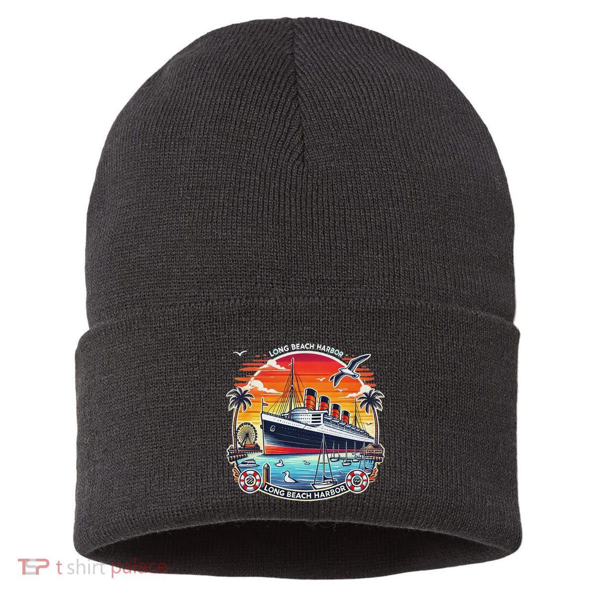 The Queen Mary Long Beach Historic Ocean Liner Sustainable Knit Beanie