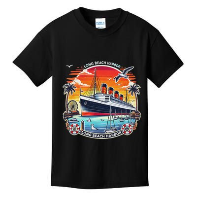 The Queen Mary Long Beach Historic Ocean Liner Kids T-Shirt