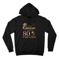 This Queen Makes 80 Look Fabulous 80th Birthday Queen B-day Long Sleeve Hoodie