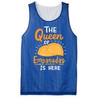 The Queen Of Empanadas Is Here Funny For Lover Food Gift Mesh Reversible Basketball Jersey Tank