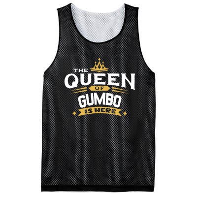 The Queen Of Gumbo Is Here Mesh Reversible Basketball Jersey Tank