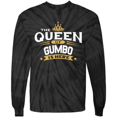 The Queen Of Gumbo Is Here Tie-Dye Long Sleeve Shirt