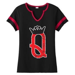 The Queen | Playing Card Poker Ladies Halftime Notch Neck Tee