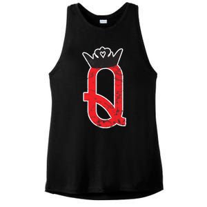 The Queen | Playing Card Poker Ladies PosiCharge Tri-Blend Wicking Tank