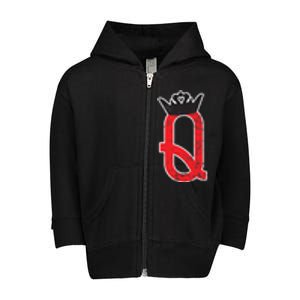 The Queen | Playing Card Poker Toddler Zip Fleece Hoodie