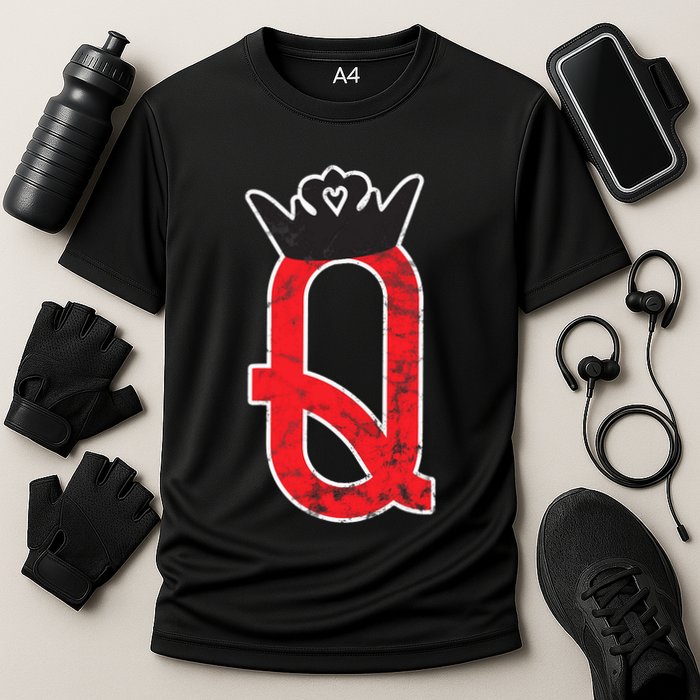The Queen | Playing Card Poker Cooling Performance Crew T-Shirt