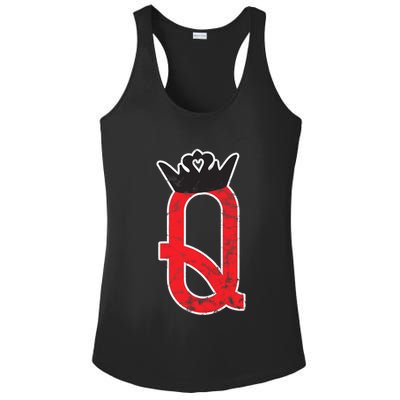 The Queen | Playing Card Poker Ladies PosiCharge Competitor Racerback Tank