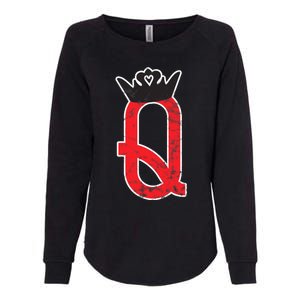 The Queen | Playing Card Poker Womens California Wash Sweatshirt