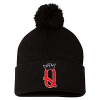 The Queen | Playing Card Poker Pom Pom 12in Knit Beanie