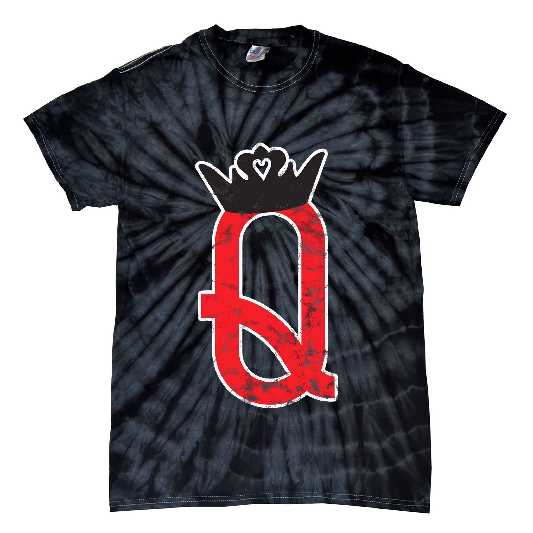 The Queen | Playing Card Poker Tie-Dye T-Shirt