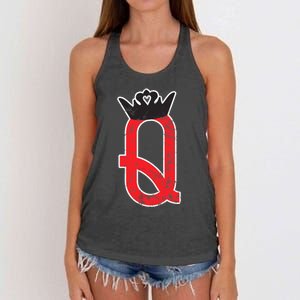 The Queen | Playing Card Poker Women's Knotted Racerback Tank