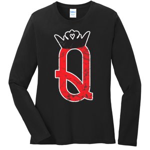 The Queen | Playing Card Poker Ladies Long Sleeve Shirt