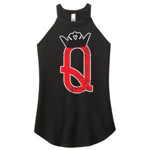 The Queen | Playing Card Poker Women's Perfect Tri Rocker Tank