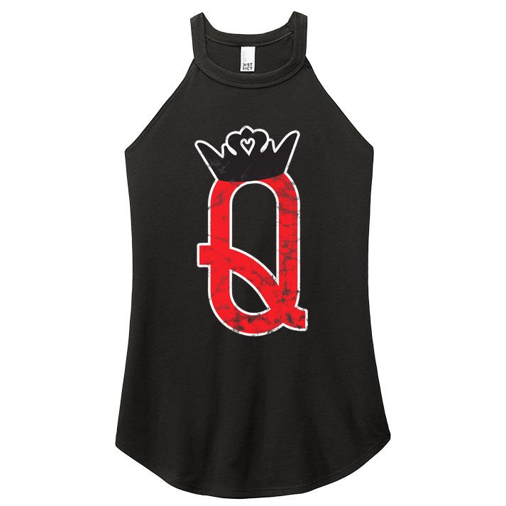 The Queen | Playing Card Poker Women's Perfect Tri Rocker Tank