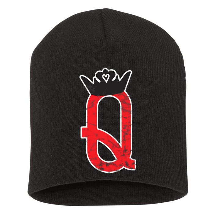 The Queen | Playing Card Poker Short Acrylic Beanie