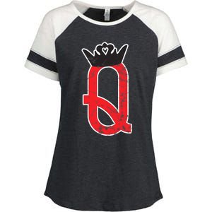 The Queen | Playing Card Poker Enza Ladies Jersey Colorblock Tee