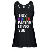 This Queer Pastor Loves You Pride Proud Ally Gay Ladies Essential Flowy Tank