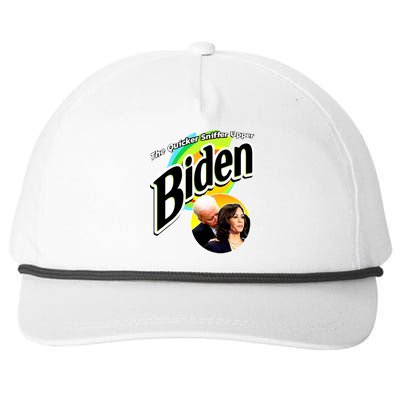 The Quicker Sniffer Upper Cute Gift Anti Biden Cute Gift Pro Trump Funny Great Snapback Five-Panel Rope Hat