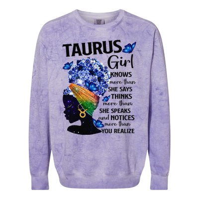 Taurus Queen Sweet As Candy Birthday Gift For Black Wo Colorblast Crewneck Sweatshirt