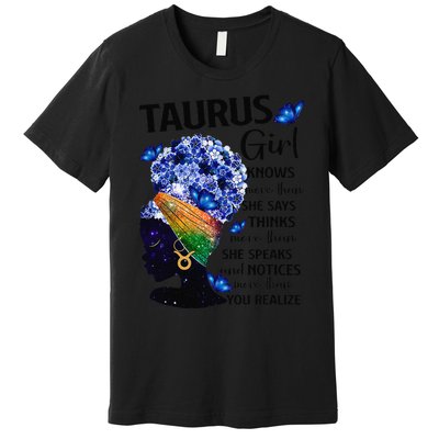 Taurus Queen Sweet As Candy Birthday Gift For Black Wo Premium T-Shirt