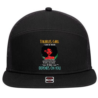 Taurus Queen Sweet As Candy Birthday Gift For Black Women 7 Panel Mesh Trucker Snapback Hat