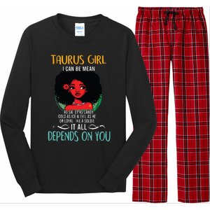 Taurus Queen Sweet As Candy Birthday Gift For Black Women Long Sleeve Pajama Set