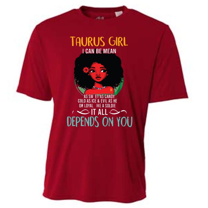 Taurus Queen Sweet As Candy Birthday Gift For Black Women Cooling Performance Crew T-Shirt