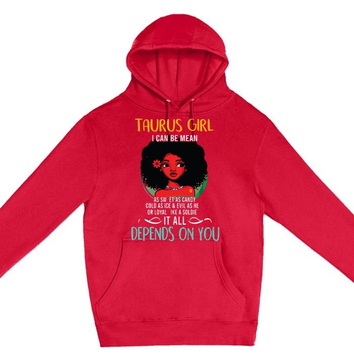 Taurus Queen Sweet As Candy Birthday Gift For Black Women Premium Pullover Hoodie