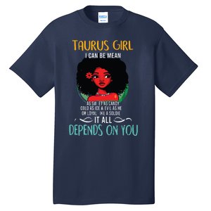 Taurus Queen Sweet As Candy Birthday Gift For Black Women Tall T-Shirt