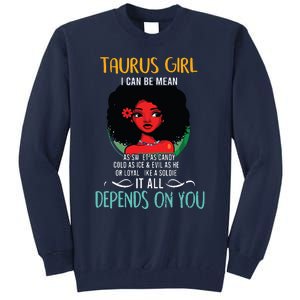 Taurus Queen Sweet As Candy Birthday Gift For Black Women Tall Sweatshirt