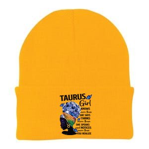 Taurus Queen Sweet As Candy Birthday Gift For Black Women Knit Cap Winter Beanie