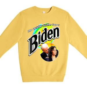 The Quicker Sniffer Upper Anti Biden Pro Trump Tee Premium Crewneck Sweatshirt