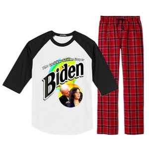 The Quicker Sniffer Upper Anti Biden Pro Trump Tee Raglan Sleeve Pajama Set