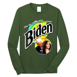 The Quicker Sniffer Upper Anti Biden Pro Trump Tee Long Sleeve Shirt