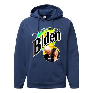 The Quicker Sniffer Upper Anti Biden Pro Trump Tee Performance Fleece Hoodie