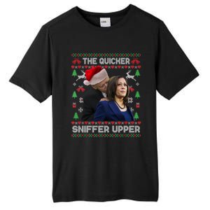 The Quicker Sniffer Upper Anti Biden Ugly Christmas Sweater Sweatshirt Tall Fusion ChromaSoft Performance T-Shirt