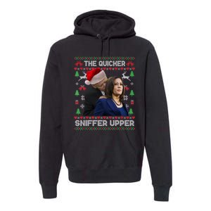 The Quicker Sniffer Upper Anti Biden Ugly Christmas Sweater Sweatshirt Premium Hoodie