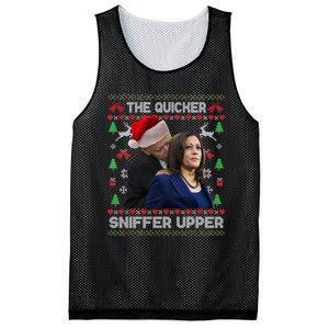 The Quicker Sniffer Upper Anti Biden Ugly Christmas Sweater Sweatshirt Mesh Reversible Basketball Jersey Tank