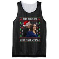 The Quicker Sniffer Upper Anti Biden Ugly Christmas Sweater Sweatshirt Mesh Reversible Basketball Jersey Tank